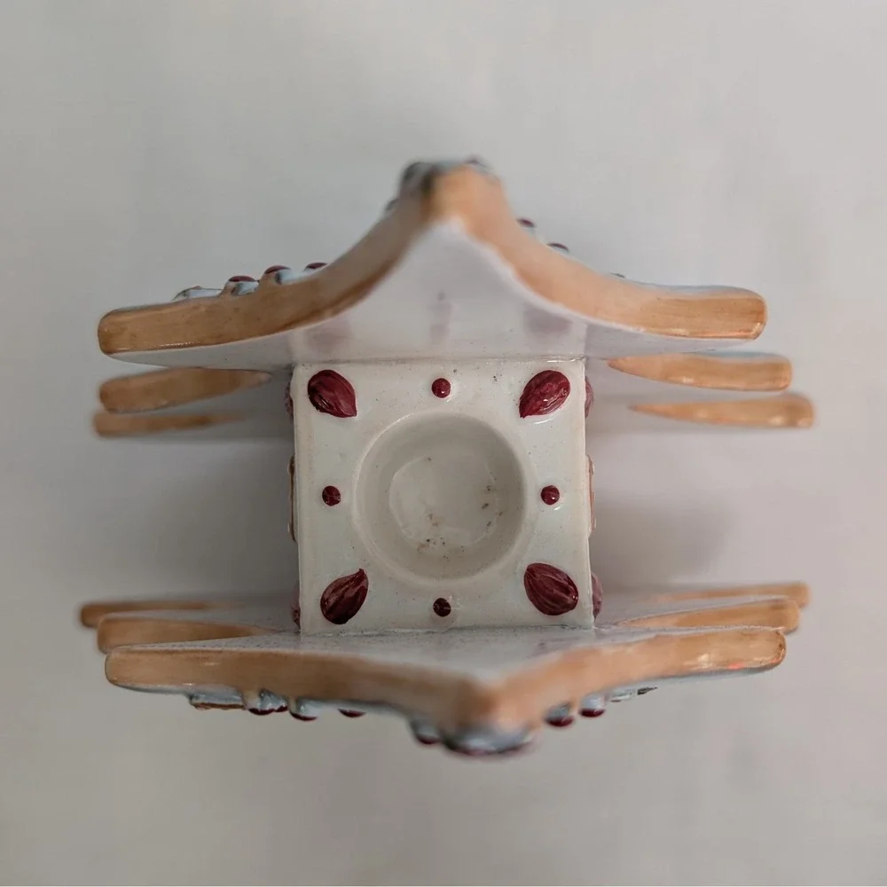 Villeroy & Boch Double Sided Christmas Tree Candle Holder‎ Pillar Ceramic 8